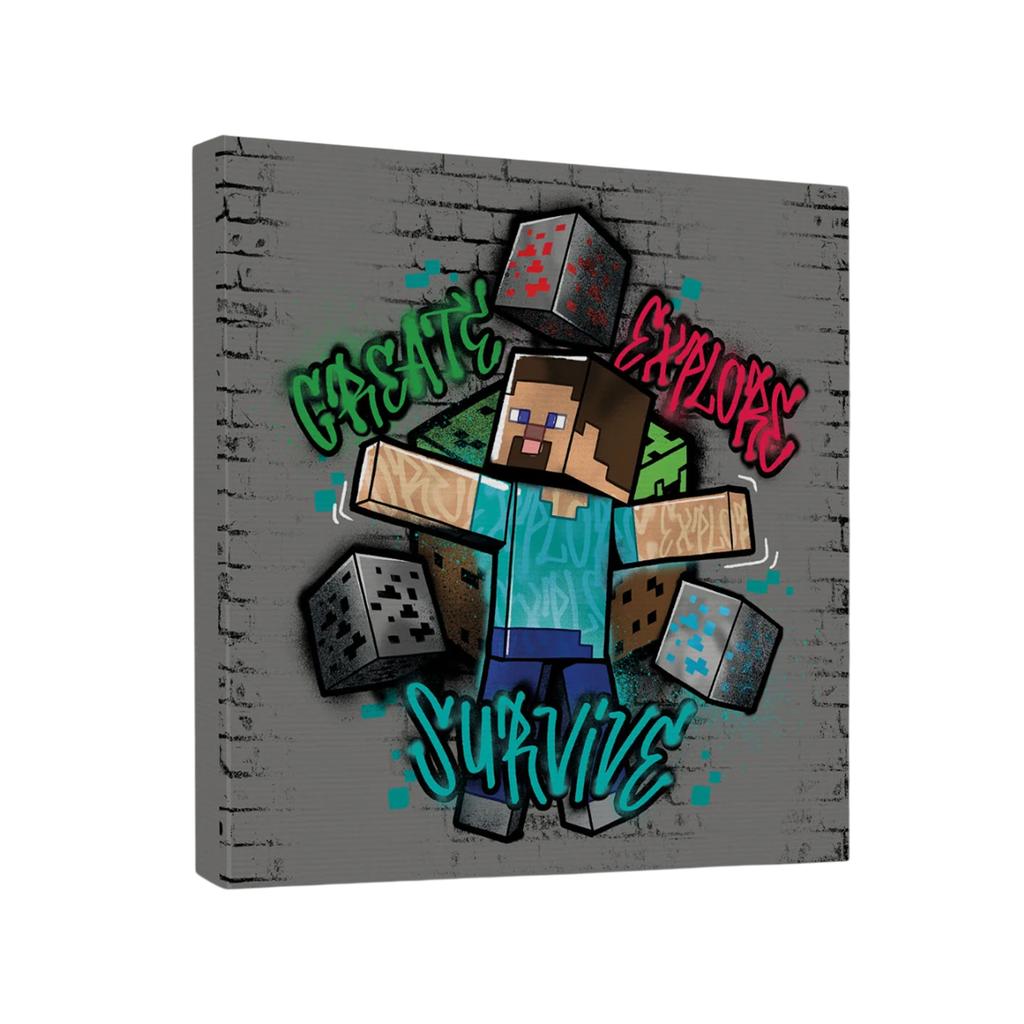 Minecraft Survive Canvas Print