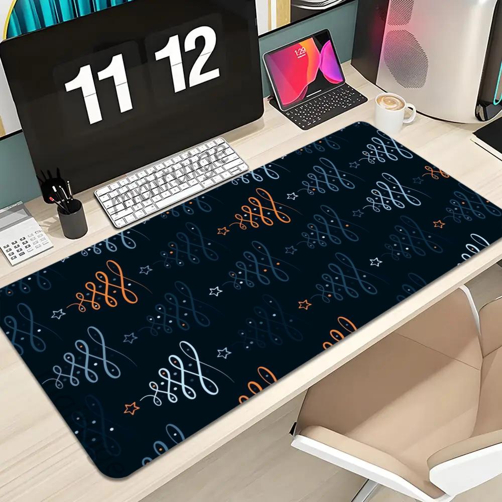 Christmas Tree Mouse Pad Large Computer Office Game Table Mat XXL Rubber Anti-slip Stitched Edge PC Keyboard Mats Long Desk Pads