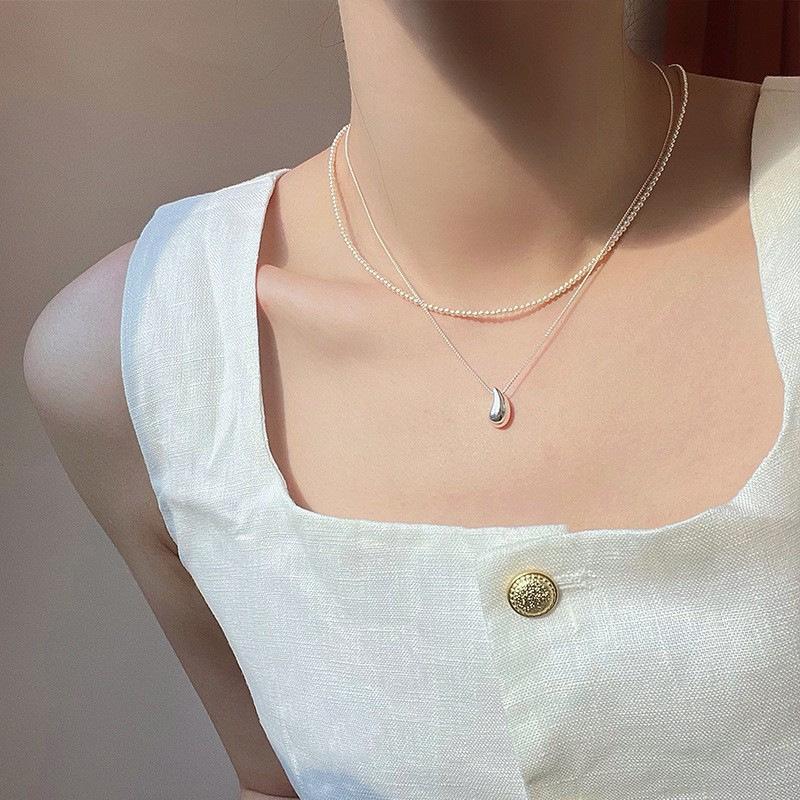Women's Trendy Water Drop Pendant Necklace - Versatile, Fashionable, and Creative Clavicle Chain