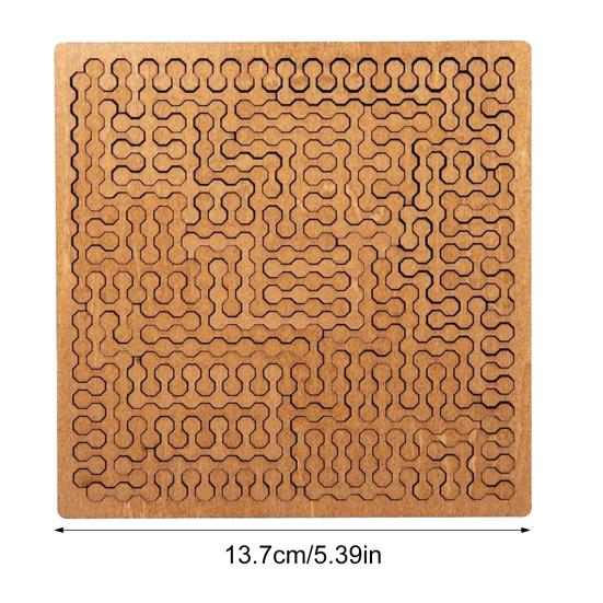 Wooden Fractal Tray Jigsaw Puzzle with Frame Reverse Thinking Impossible Difficult Puzzle Challenge Game Kids Adults Educational Irregular Puzzle Toy
