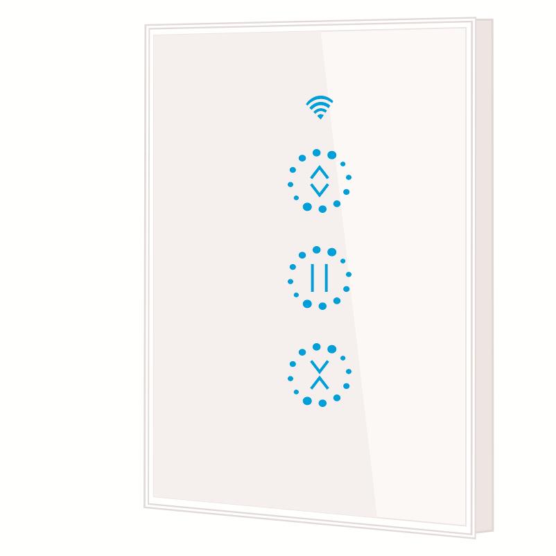 

Smart WiFi Curtain Switch with Alexa Voice and Remote Touch Control белый
