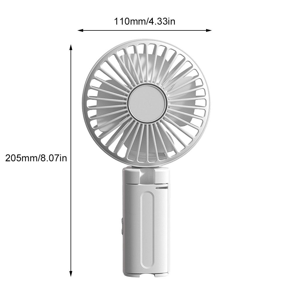 Portable Handheld Fan 3-Speed Adjustment Summer Cooling Fan Rechargeable Electric Personal Fan for Outdoor Umbrella