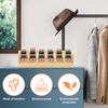 Caixa Organizadora de Cintos 6 Compartimentos Suporte de Armazenamento de Cintos para Guarda-Roupa e Gaveta Economiza Espaço Exibidor de Bambu para Gravatas e Cintos para Homens Mulheres