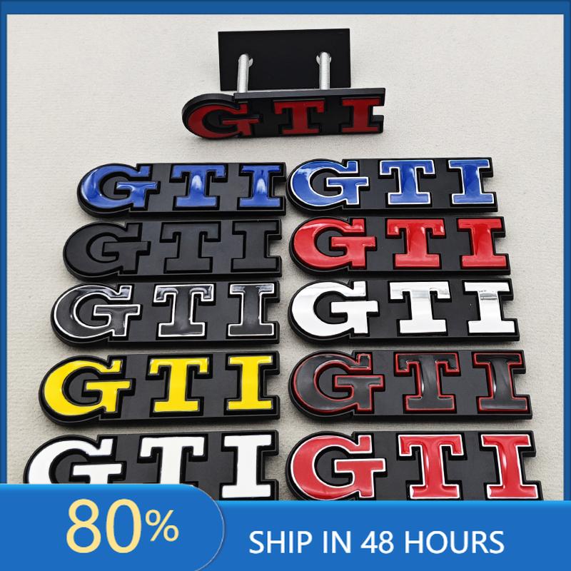 BSH1 Per VOLKSWAGEN VW GTI Logo Metallico 3D GTI Emblema Distintivo Griglia Anteriore Auto Per Volkswagen Polo Tipo 9N3 6R AW Golf 4 5 6 8 MK3 MK4 MK5 im2