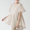 Women's Shirt, Lotus Leaf Sleeves, Loose Round Neck Top for Women In Summer