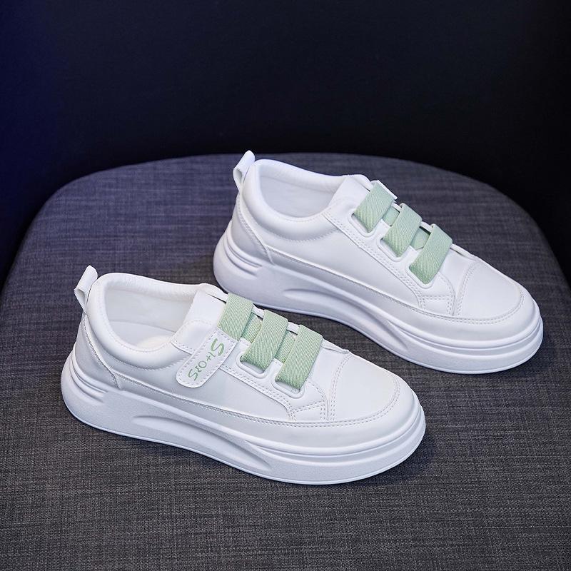 Chaussures de Course Velcro Blanches pour Femmes - Printemps 2025 Style Coréen, Respirantes et Élégantes (SH01)
