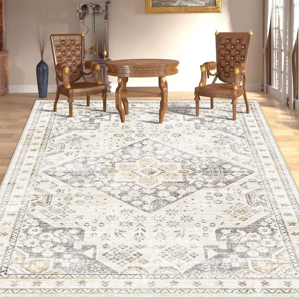 Vintage Persian Decorative Carpet for Home Living Room Sofa Carpet Washable