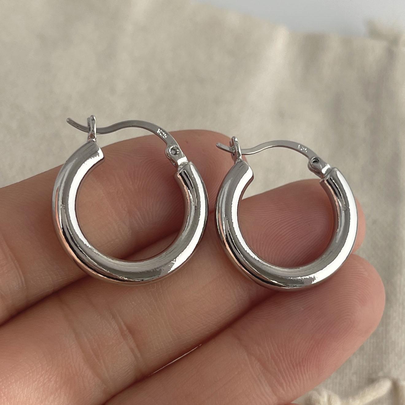 

925 Sterling Silver Vintage Earrings For Women Trendy Simple Roun Earring Jewelry Prevent Allergy Party Accessories Gift