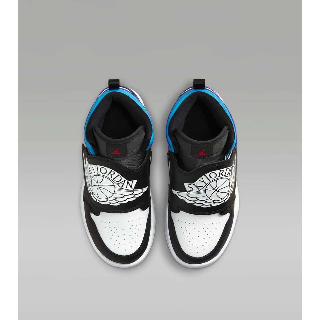 Air Jordan Sky Jordan 1 PS Aqua Kids Sneakers White Black Bright-Concord BQ7197-154