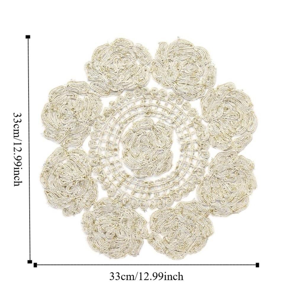 Hollowed-out Lace Placemat Modern Crochet Doilies Decorative Table Place Mats  Wedding Decor
