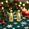 Christmas Angels Figurine Set Of 2, Gold Xmas Angels Decor, Christmas Decorations Small Angel Statues, Healing Angel Gifts
