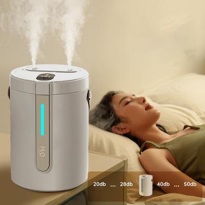 Double Spray Humidifier Personal Desk for NightStand Office Hotel White