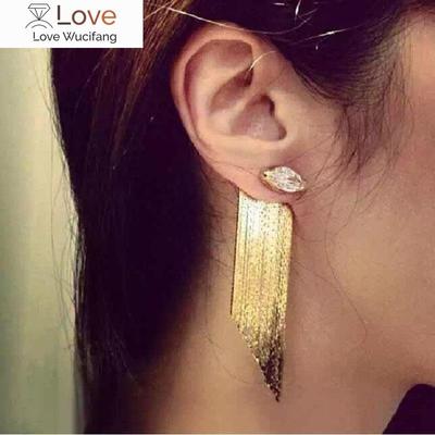 Statement Tassel Long Earrings For Women Bijoux Etrendy Fashion Party Jewelry Wholesale Gold -Color Cute Gift