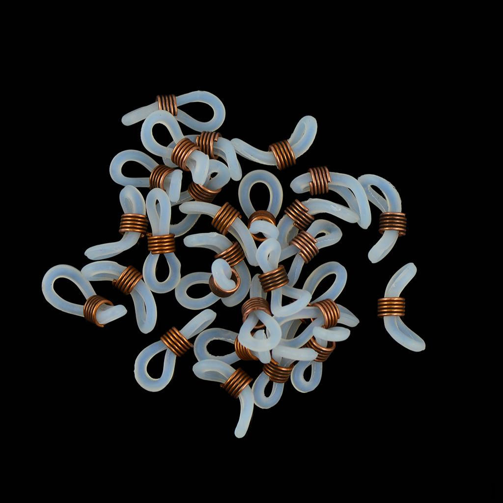 25 Pcs of Rubber And Metal Ends for Eyeglass Chain,