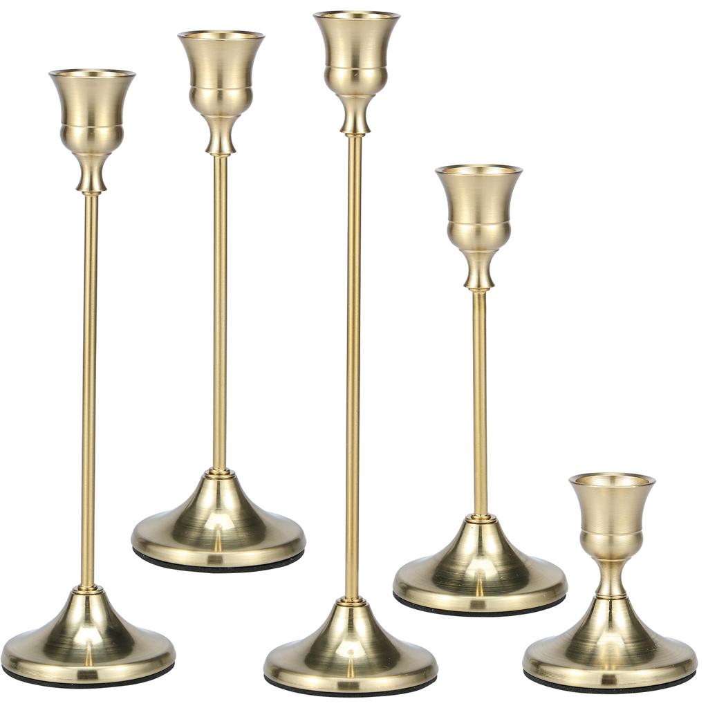2-5Pcs Candlestick Holders Metal Taper Candle Holders Decorative Candle Stick Stand Tall Candle Sticks Holder Wedding Decoration