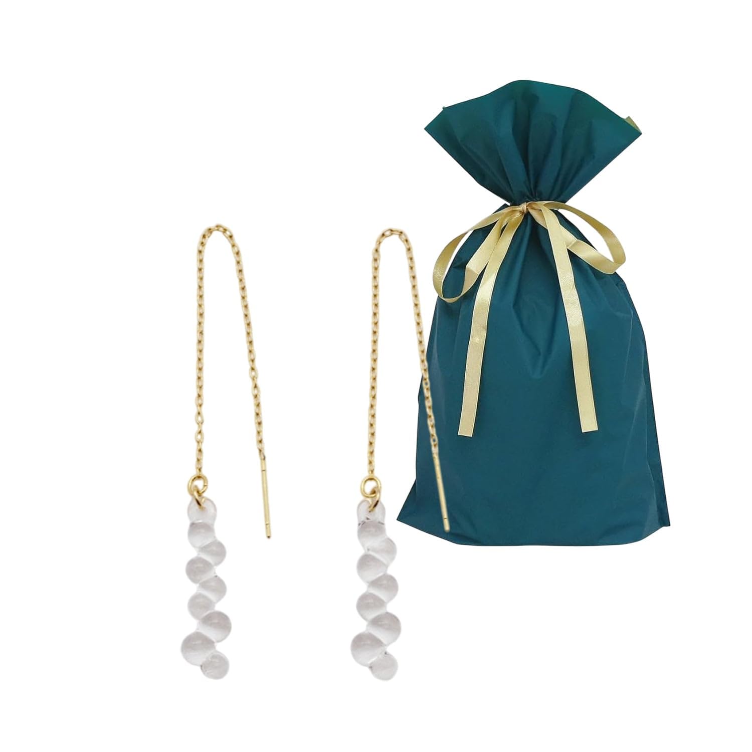 

набор Серьги Lampwork Factory с глянцевым покрытием Подарочный мешочек с [Набор] 2 шт. (HARIO HAW-G-002P, Лента)