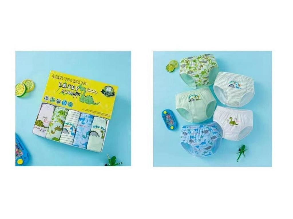 Korean Style Cotton Cartoon Triangle Underwear for Kids