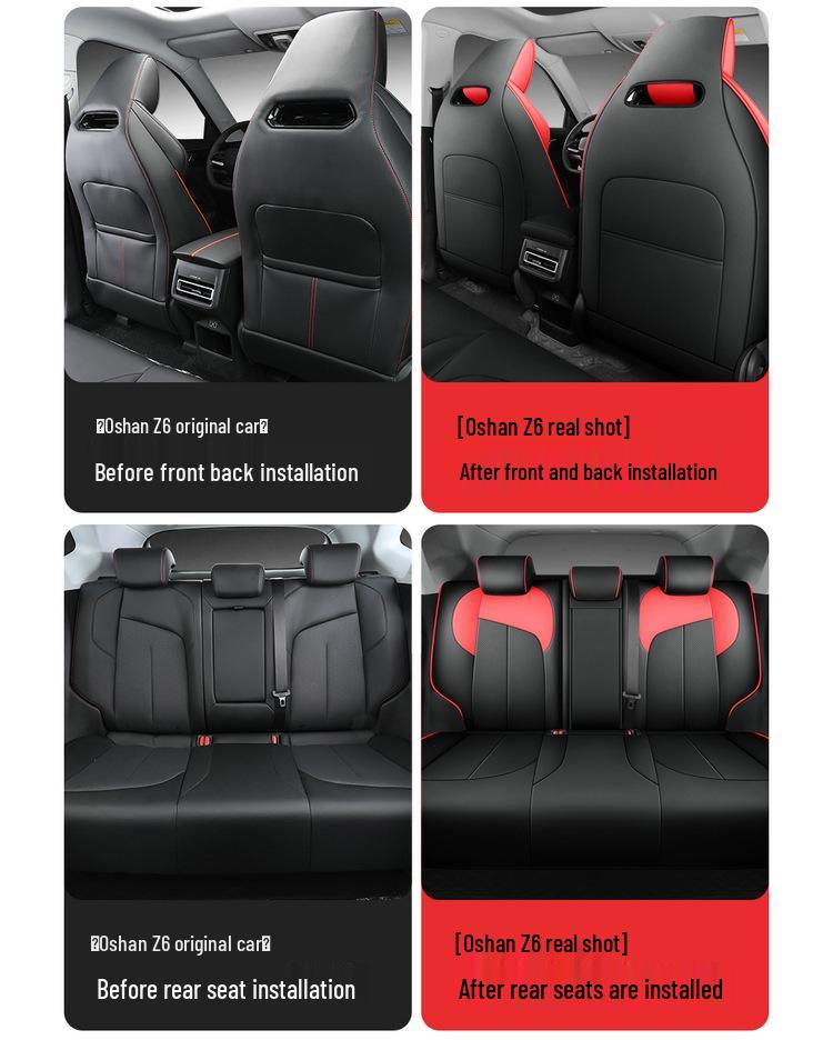 Oshan Z6 Leather Car Seat Cushion - All-Season, 5-Seat, Universal Fit