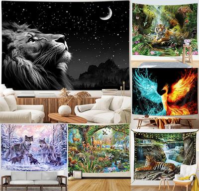 1Pcs Boho Floral Tapestry Wall Hanging Vibrant Multi-Color Fabric Blossom Tapestries for Home Bedroom, Living Room, and Office Decor