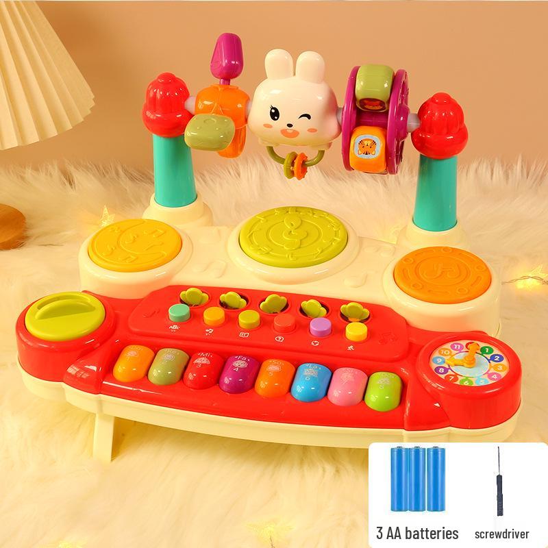 Téléphone et Piano Jouet Multifonctionnels pour Enfants avec Lumières et Musique pour l'Éducation Précoce