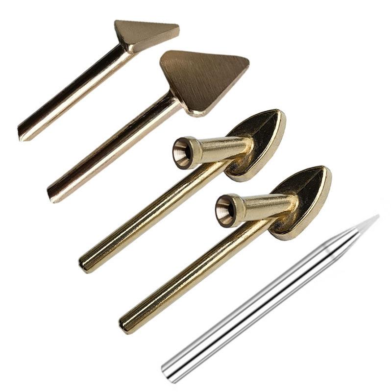 Triangle Smoothing Head Plastic Welder with Hole Copper Tip and Welding Rod Repair Tool.