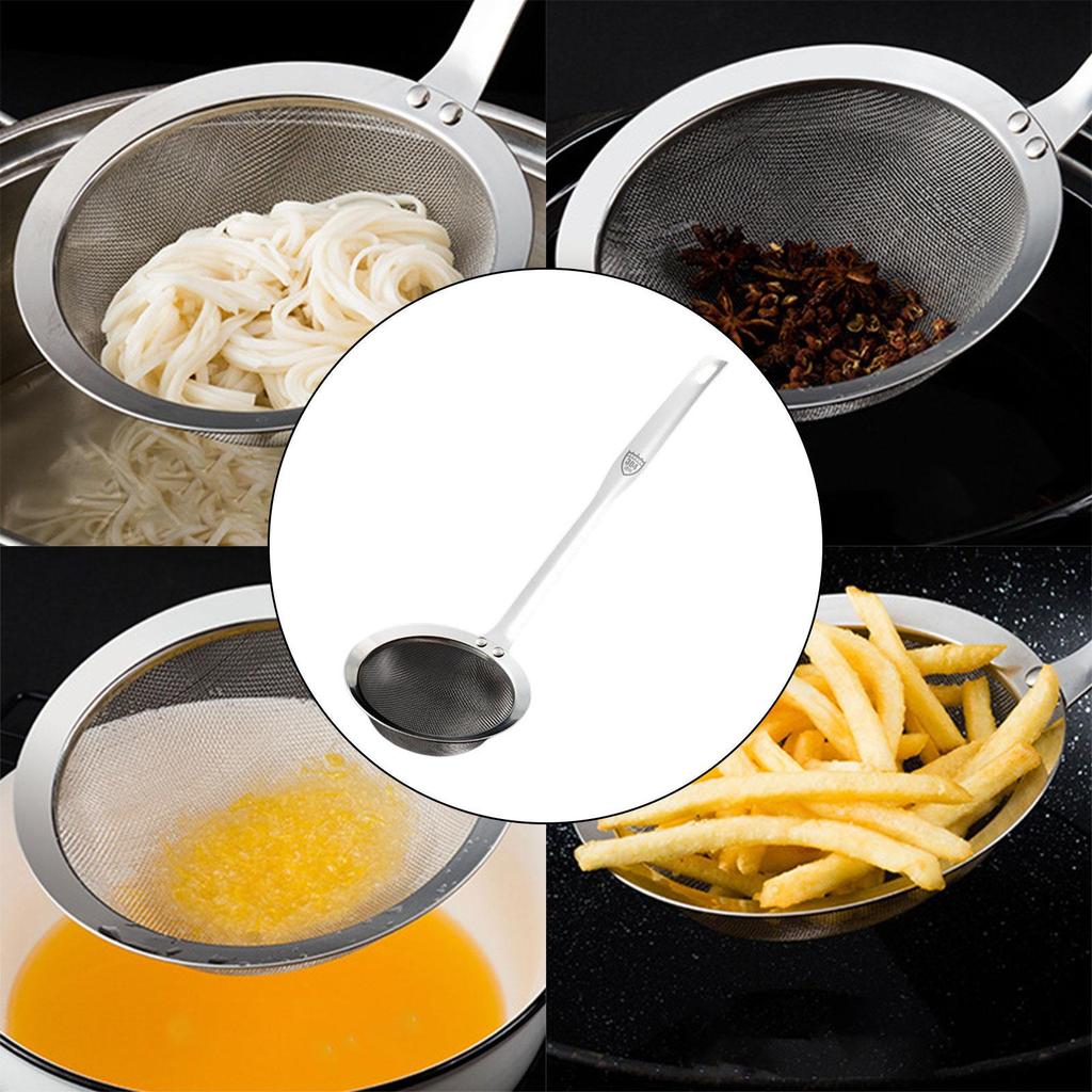 Food Strainer Colander Fry Basket ,Cooking Skimmer ,Food with Handle ,Mesh for