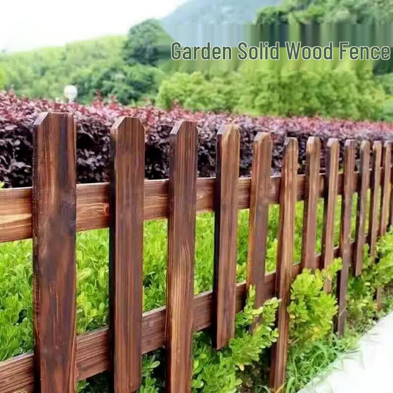 Dewisi Outdoor Anti-Corrosion Carbonized Solid Wood Fence