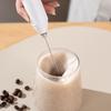 Electric Milk Frother Stainless Steel Handheld Milk Mixer Rechargeable Coffee Whisk Egg Beater Kitchen Tool