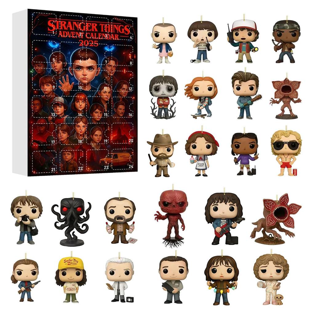 Stranger Things/Walking Dead Advent Calendar Blind Box Chocolate Christmas Tree Ornament Gift Set 24 Days