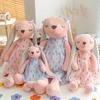 Creative New Rabbit Toy Pink Girl Heart Long Ear Peace Rabbit Plush Toy Doll Comfort Doll Throw Pillow Children's Gift