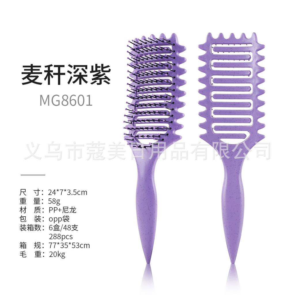 3 in 1 Curl Define Styling Brush Hollow Out Detangling Hair Brush Tangled Hair Comb Shaping Defining Curls Barber Styling Tools