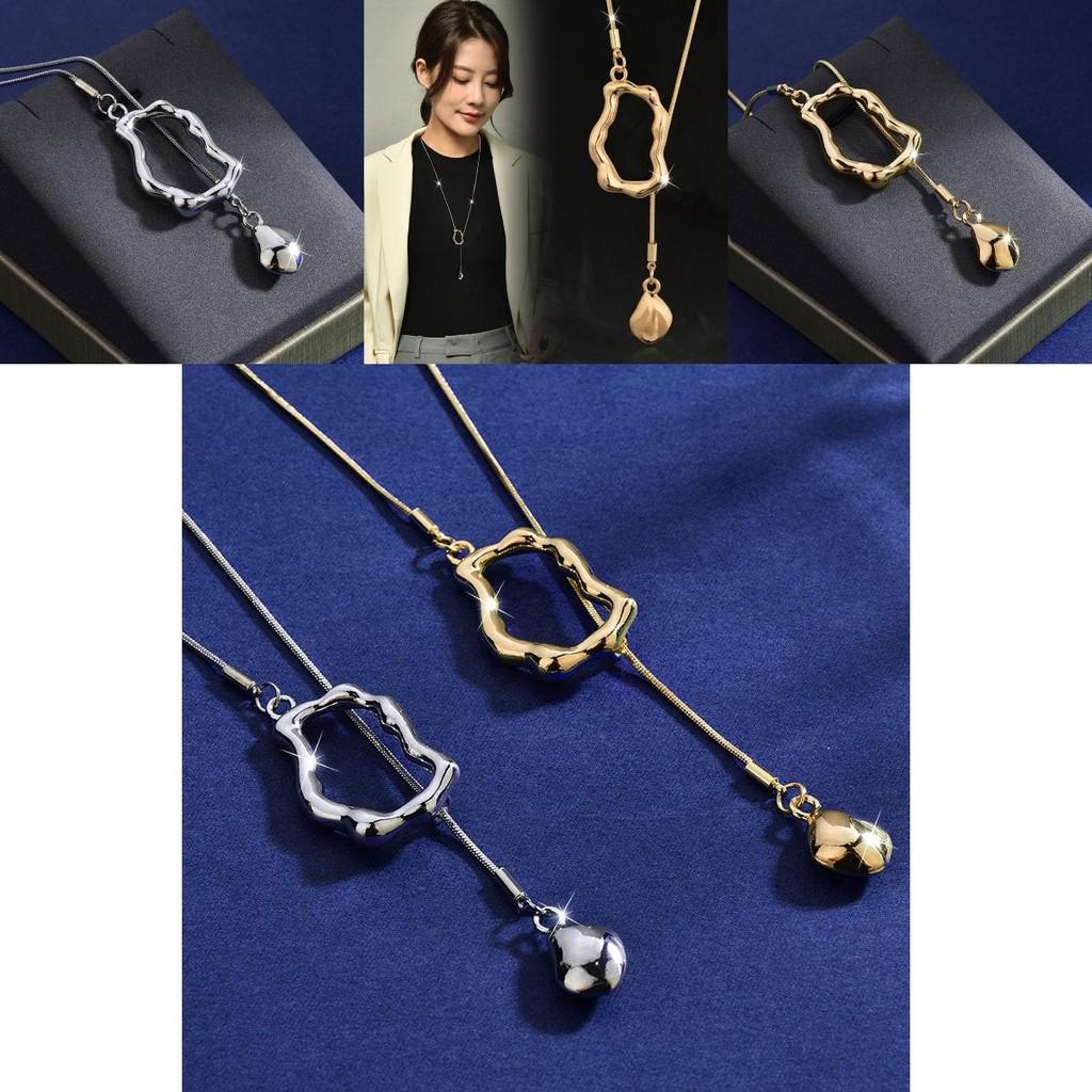 Fashionable Sweet Minimalist Necklace For Women Featuring Geometric Tassels And 18k Gold Finish