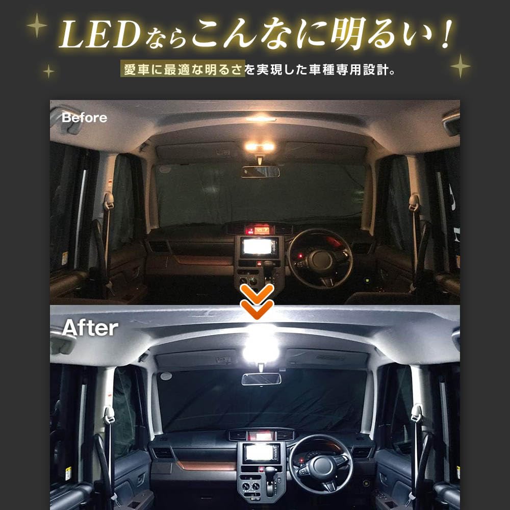 SPHERELIGHT LED Room Lamp Set for the and Justy and Specially designed for the interior easy and prevents dim illumination and SLRM-07 (White) Roomy,