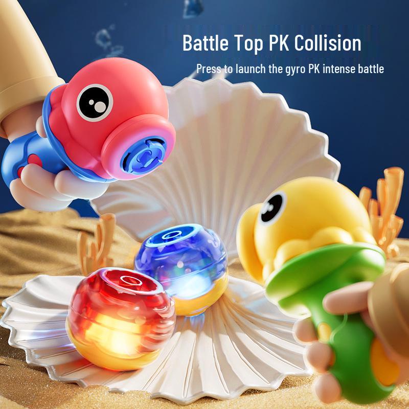 Cross-Border Luminous Octopus Spinning Top Bamboo Dragonfly Flying Saucer Interactive Battle Educational Toy
