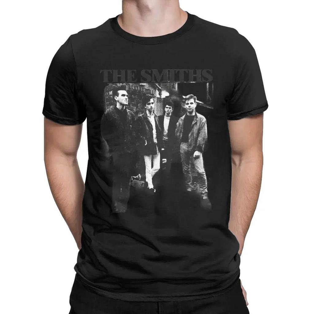 The Smiths Vintage Pencil Drawing Style T-Shirt for Men Fashion Cotton Tees Round Collar Short Sleeve T Shirts Plus Size Clothes