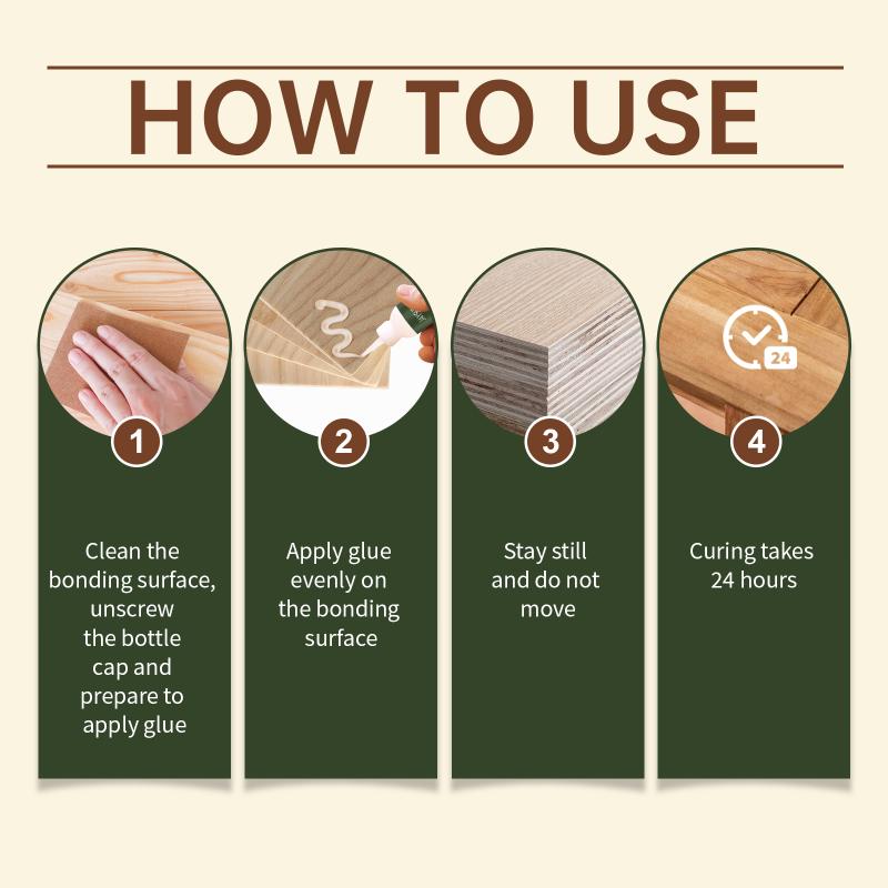 Strong Bond Wood Glue for Flooring Heavy Duty Fast Drying Adhesive for Furniture Woodworking Assembly