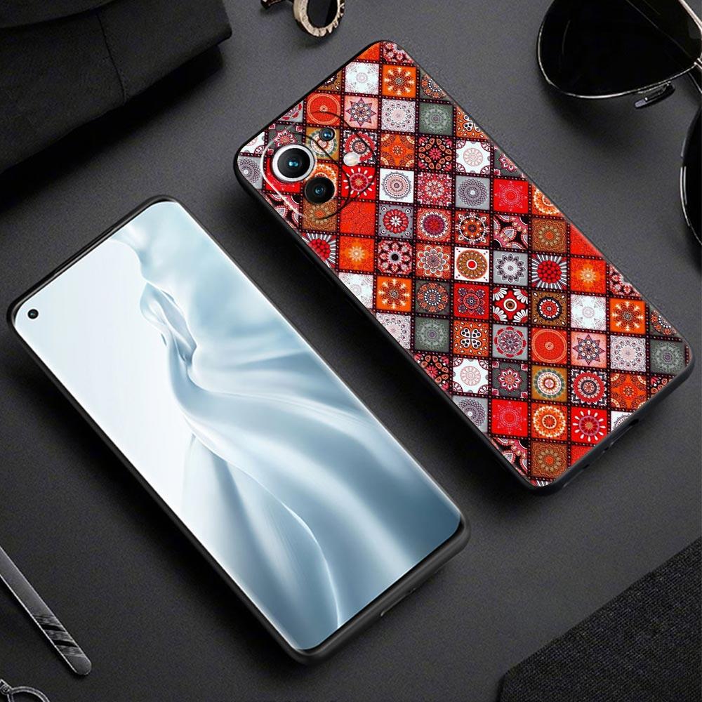 Mandala Flower Totem Phone Case For Xiaomi Mi 15 14 13 12 11 Lite 13T 12T Pro Poco X6 X5 X4 Pro 5G X3 NFC F6 F5 F4 M5 Soft Cover