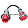 0.5m Industrial Waterproof IP67 Aviation Connector, 5-core, 16A/32A, 2.5 sq mm, Rubber Male-Female Plug Socket