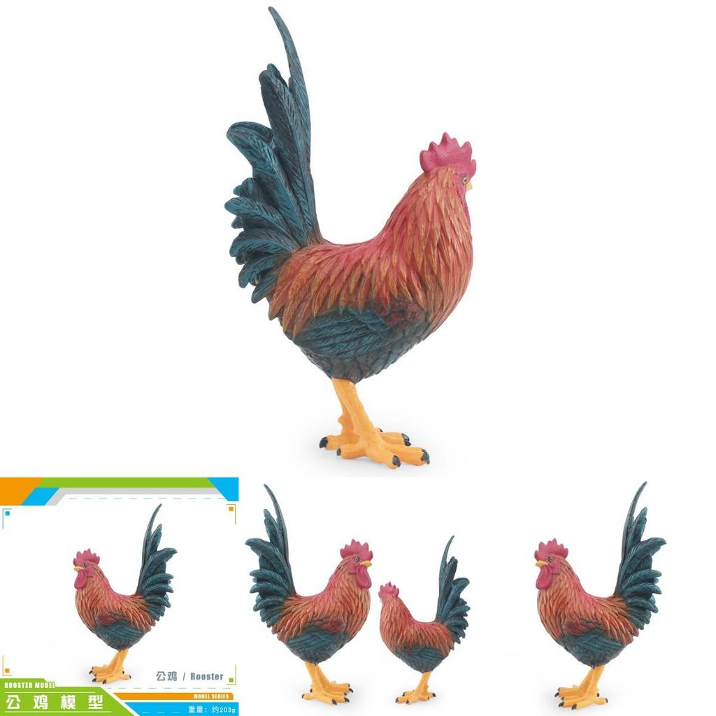 Lifelike Pvc Rooster Replicas Unique Farm Animal Decoration Perfect For Home Accents