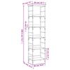 Bookshelf Grey Sonoma 50x33x188.5 cm Engineered Wood