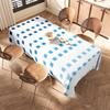 Waterproof Tablecloth Blue White Checkered Modern Farmhouse Kitchen Dining Table Cover Washable Rectangle Table Linens Decor
