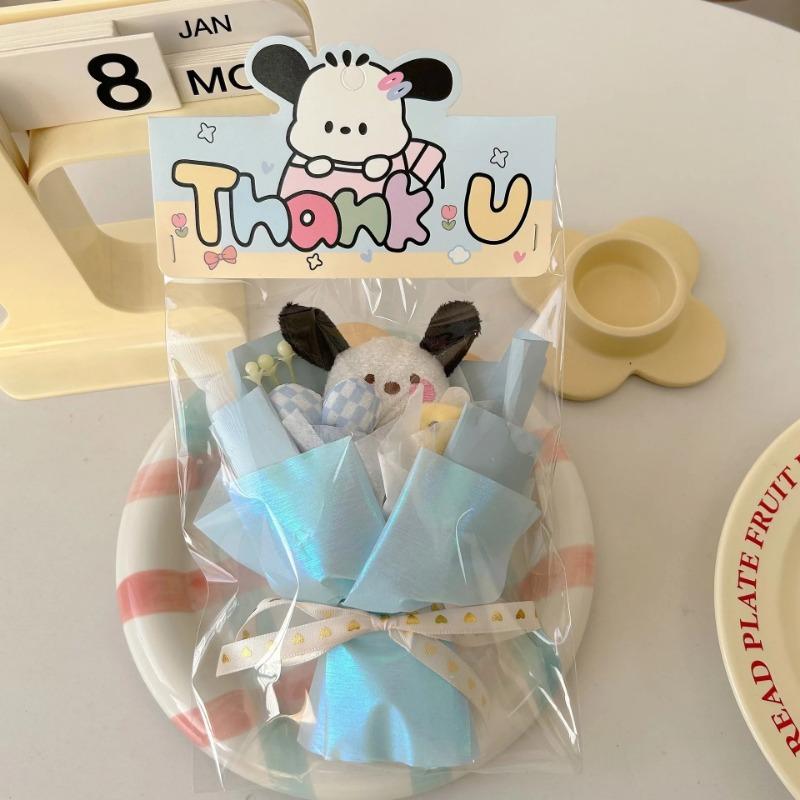 Sanrio Mini Dukke Bukett Hello Kitty Kuromi Melody Holder Blomst Kawaii Plysjdukke Blomst Valentinsdag Bursdagsgave til Venn
