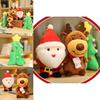 Cuddly Xmas Gift For All Ages Santa Claus Deer Plush Toy Soft Stuffed Dolls