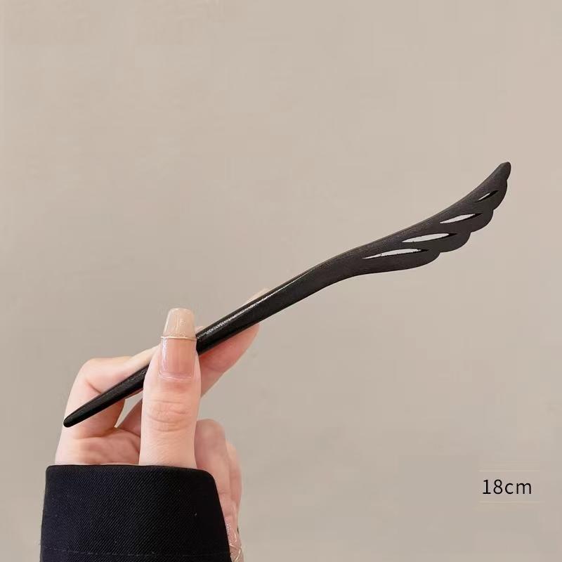 1pc Vintage Chinese Style Hair Accessory Wooden Sandalwood Hair Stick Disc Hair Tools Simple Women's Hair Accessory Hair Needle