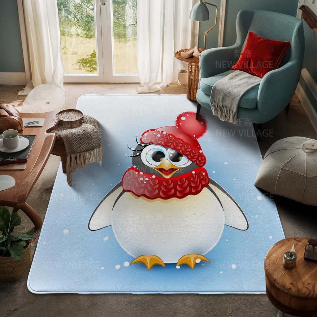 House Entrance Carpet Home Door Mat Living Room Bath Foot Bathroom Non-slip Water Absorption Rugs Bath Merry Christmas Winter