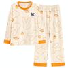 Women's Cotton Pajamas - Japanese Style, Long Sleeve, Rabbit Print, Autumn/Winter Pullover & Pants Set