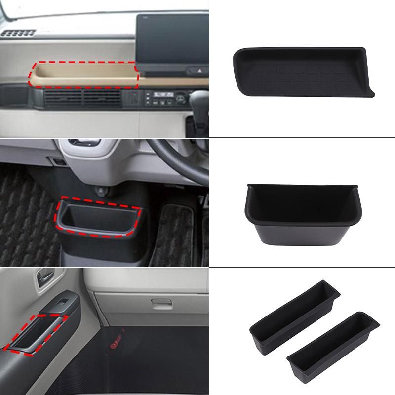 For Honda N-BOX JF5 JF6 -2024 TPE Black Car Central Control Storage Box Door Handle Storage Box Car Accessories