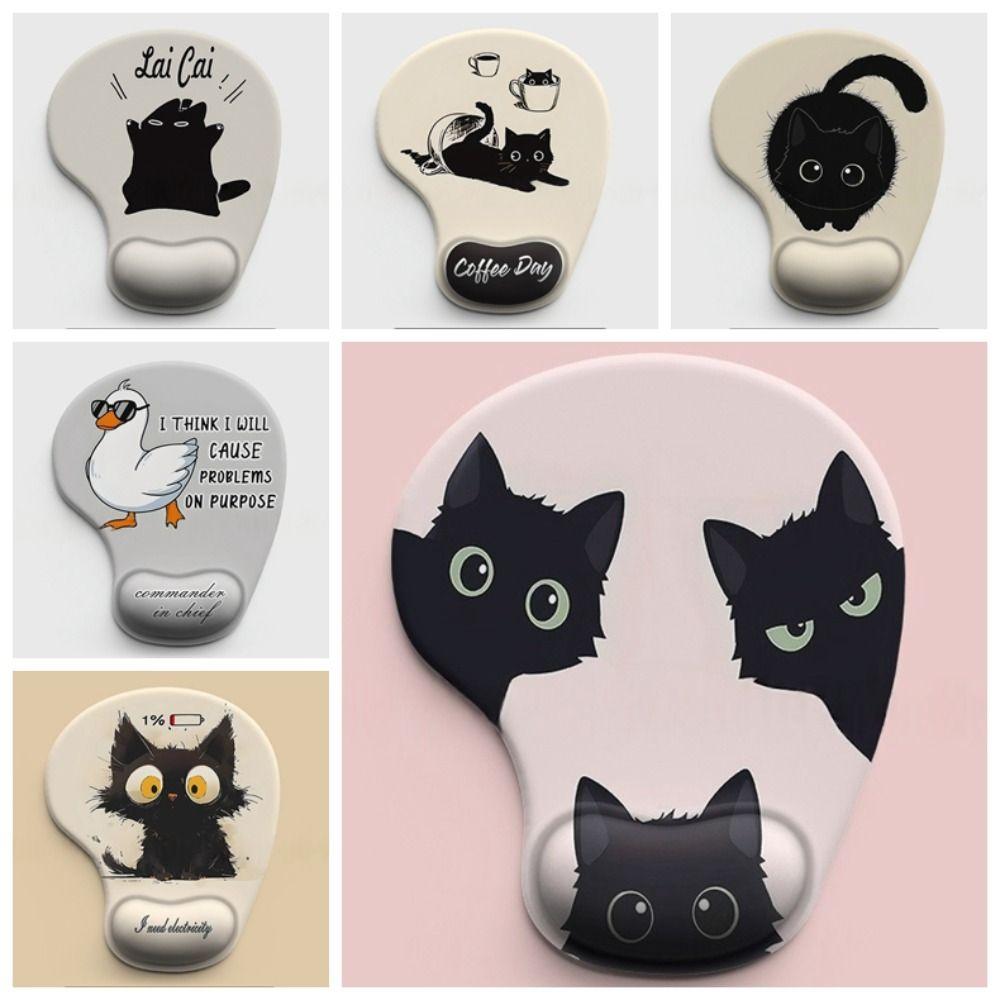 Silicone Comfortable Wrist Rest Soft Desktop Wrist Support Cartoon Animal Mouse Pad  Computer