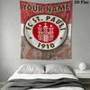 Custom Name St.Pauli Wall Tapestry Aesthetic Wall Hanging Printed Fabric Blanket Decorative Tapestries for Bedroom Living Room Home Decor