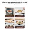 Stainless Steel Soup Bowl Fork Anti-Scalding Bowl Tongs Bowl Gripper  for Serving Hot Pots
